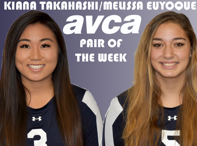 Takahashi, Euyoque Named AVCA Pair of the Week