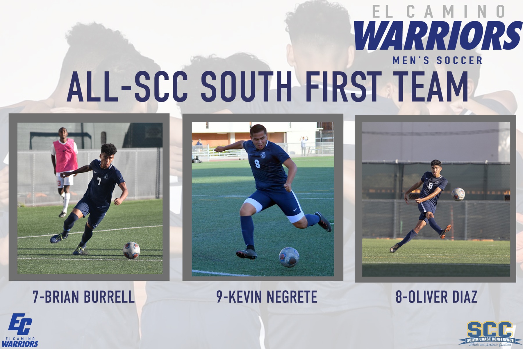Six Warriors Receive All-South Coast Conference Honors