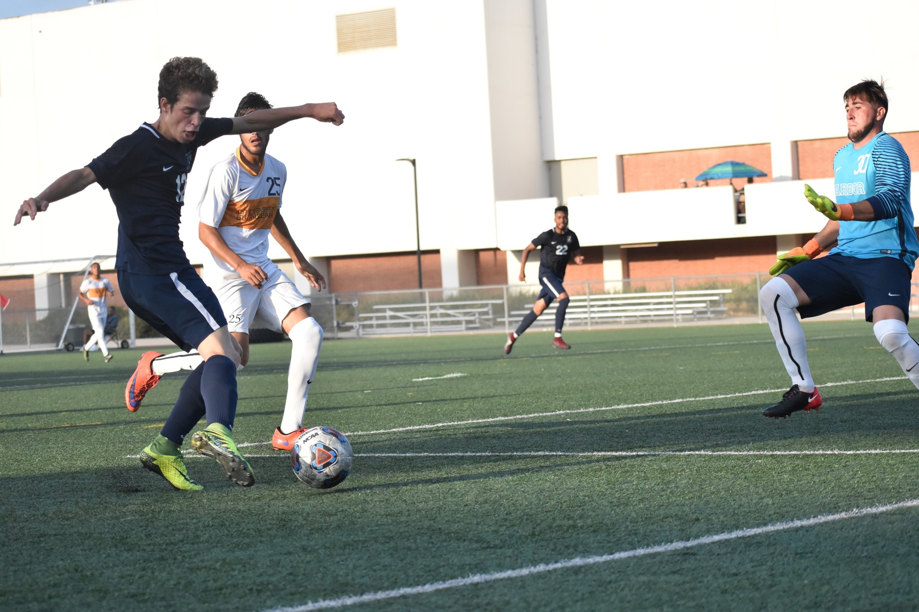 Men’s Soccer Wins First Conference Game at Compton