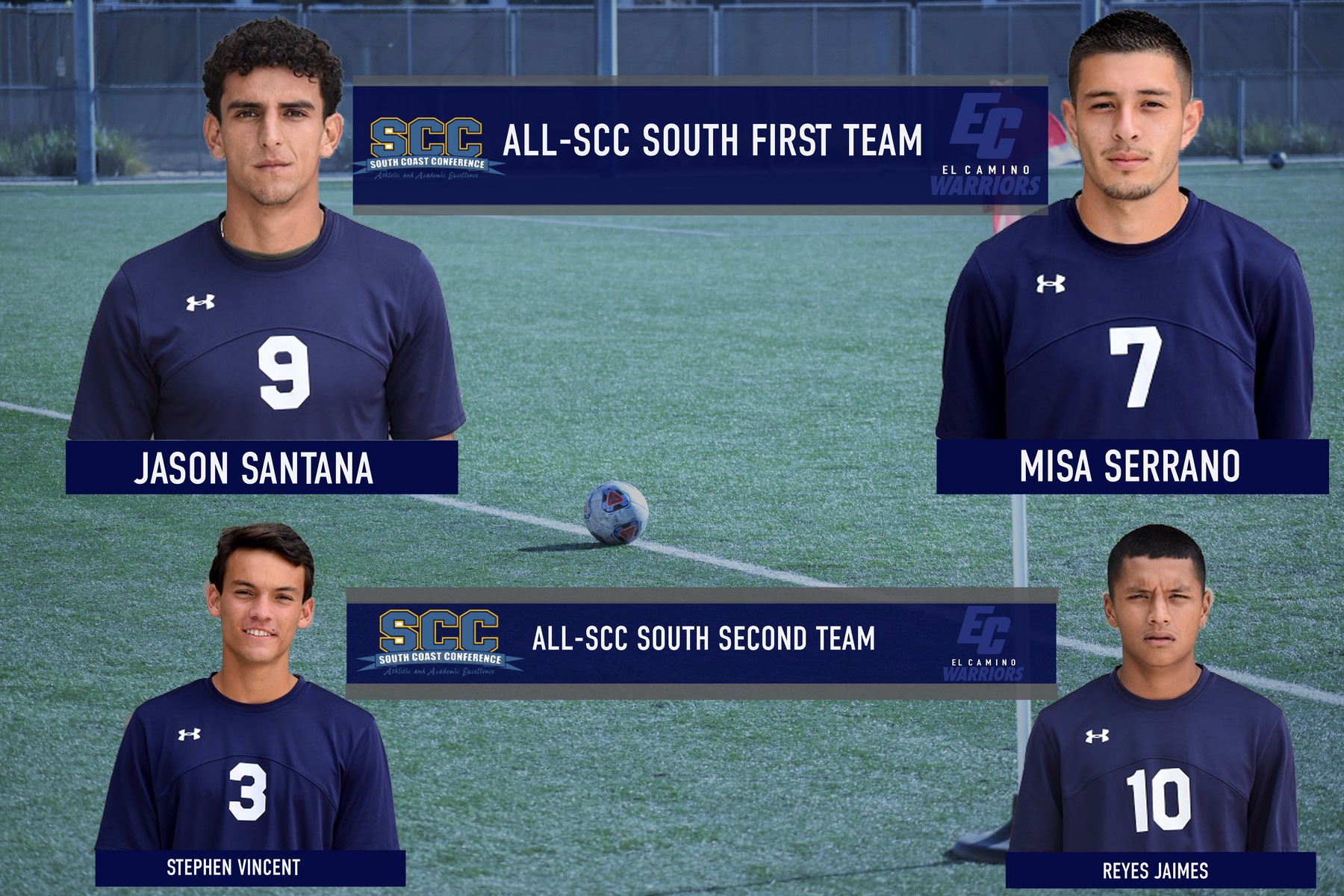Four Warriors Receive All-South Coast Conference Honors