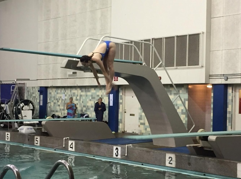 Liu Takes Top Spot in Conference in the Women's 3 Meter Diving Competition