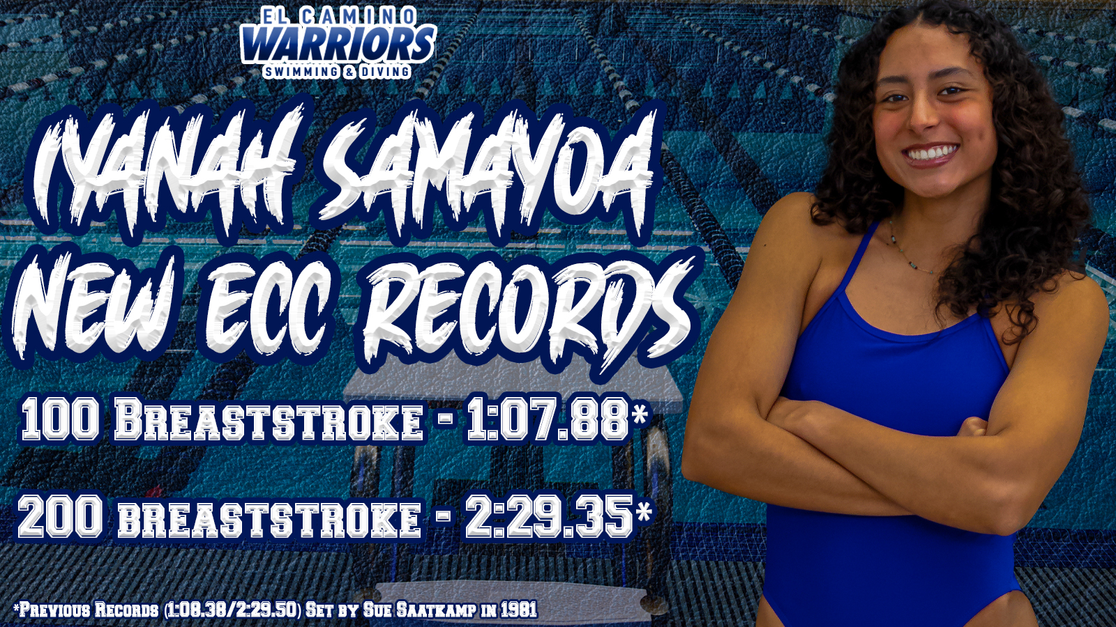 Samayoa Breaks Two Longtime Records as Warriors Open Swim Season